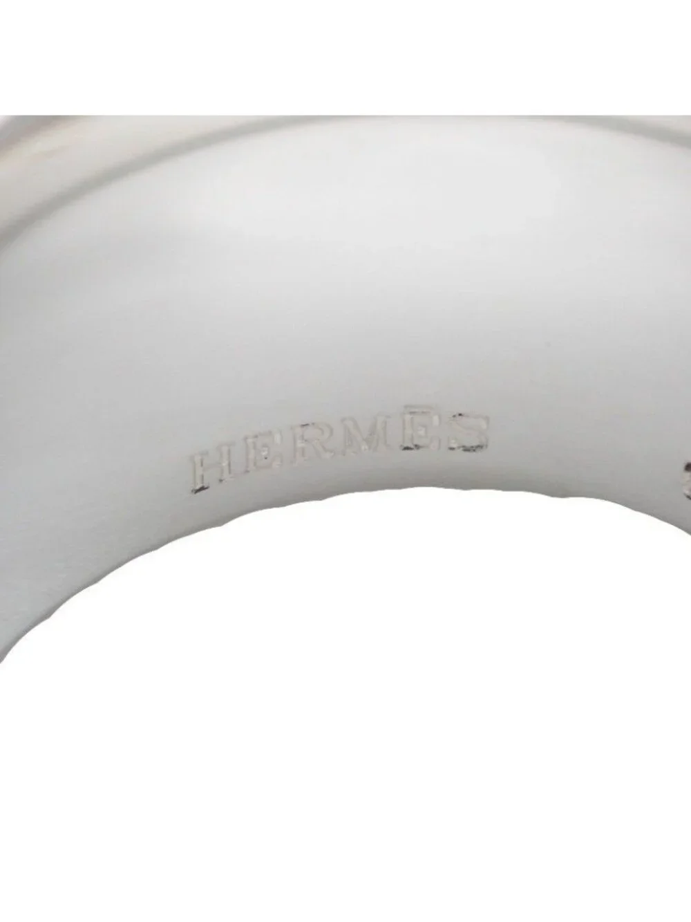 Hermes Eclipse Ribbon GM 52 Ring 925 Sterling Silver
